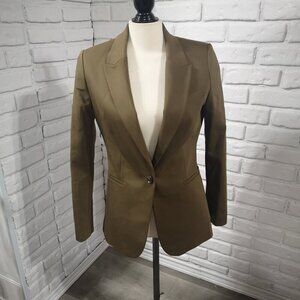 NWT RW & CO Ladies Size 10 Brown Fully Lined 1 Button Closure Blazer
